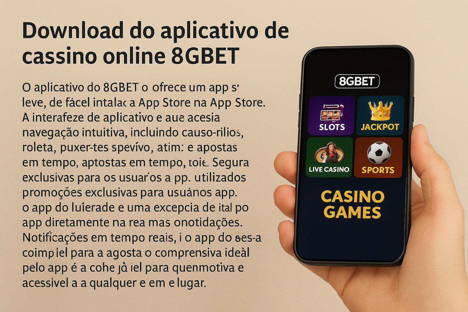 Baixar o 8GBET Cassino App